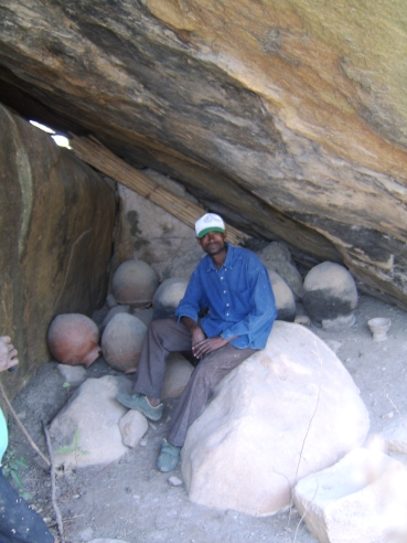 Mohammed Musa in Garkuwa Bawa's beer cave on Ukula hill